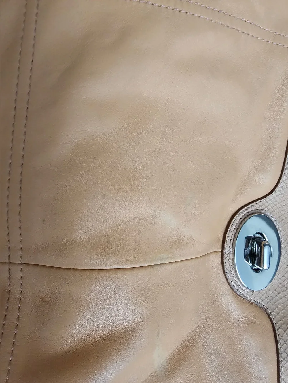 Coach Penelope Carryall Leather Tote Bag with Turn-Lock Closure